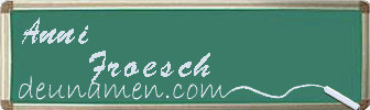 Anni Froesch Visitenkarte